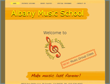 Tablet Screenshot of albanymusicschool.com